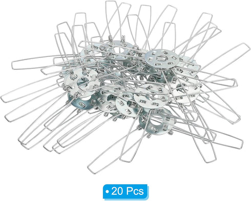 2.8" 20 Pack 3 PATIKIL Lampshade Spring Clip, Metal Fixing Spring Clip Forks Light Shade Adapter for Pendant Lamps