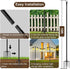 MuliVid 2 Pack 10FT Lighting Hanging Pole for Outside, Waterproof Hardened Metal Outdoor String Light Poles for Patio