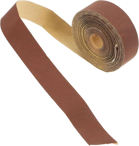Homoyoyo 1roll Self-adhesive Lampshade Edging Tape for Decorative Fabric Trim Brown Cloth