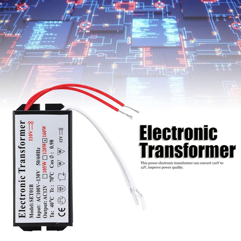 12V 110V 12V 160W LED Driver to Voltage Converter for Low Voltage LED Lighting Smart Power Supply Electronic