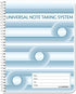 BookFactory Universal Note Taking System - Cornell Notes, 100 Pages, 8 1/2" x 11", Wire-O
