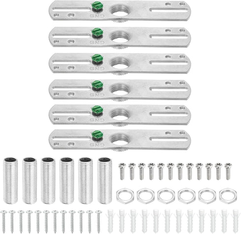 PATIKIL 4" Light Crossbar Kit, 6 Set Universal Light Fixture Mounting Bracket