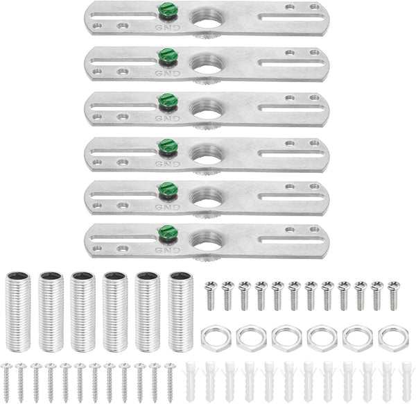 PATIKIL 4" Light Crossbar Kit, 6 Set Universal Light Fixture Mounting Bracket
