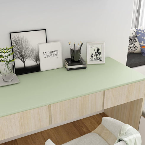 CRE8TIVE Sage Green Peel and Stick Wallpaper 12"x80" Waterproof Self Adhesive Matte Contact Paper for Kitchen Cabinets