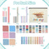 Book Annotation Kit, 2640 Pcs Sticky Tabs, 300 Sticky Notes, Gel Ink Pen, Pencil Case Pouch
