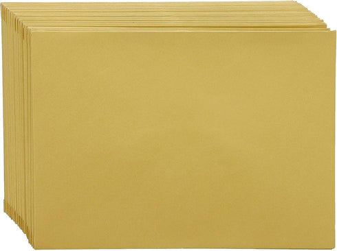 Sustainable Greetings 48 Pack Blank Invitation Cards and Envelopes - Gold Foil Border 5 x 7 Inches