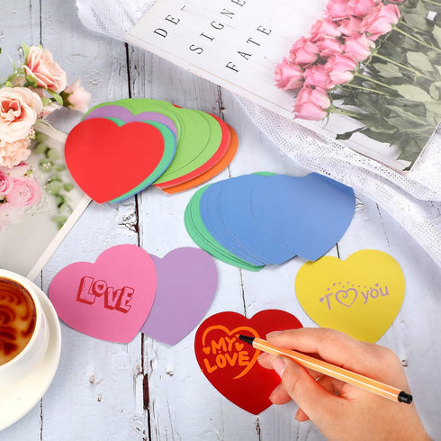 Geyee 108 Pcs Heart Cutouts, Paper Heart Bulletin Board Decorations for Classroom DIY Craft School Decor