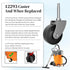 12293 Vacuum Caster, Compatible with Ridgid Wet/Dry Vac RV1250, RT1200, 1650RV, 1610RV, 2" Replacement Wheel 2 Pack