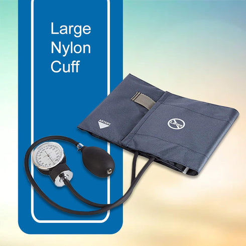 34 cm 50 cm, 1 Count McKesson Standard Aneroid Sphygmomanometer, Large Cuff, Navy Blue