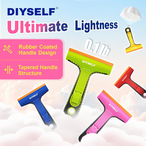 1 Pack 5 DIYSELF-Razor-Blade-Scraper, Razor Blade Scraper, Extra PCS Orange Plastic Blades, Razor Blade Scraper Tool