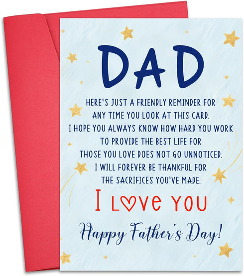 Fathers Card for Dad First Fathers Day Funny Gifts for New Dad