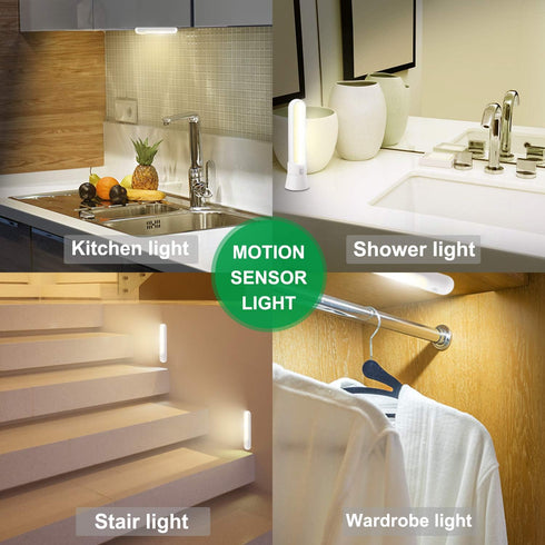 Counter Sensor,24 180Lumens BIGMONAT Battery Operated Lights Shelf Cabinet Light,Portable Tabletop Lamp Stick on