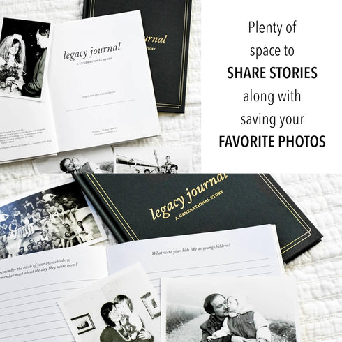 Grandparents Legacy Journal, Charcoal, 85 Pages, Memory Journal for Grandparents & Parents, Ideal Gift