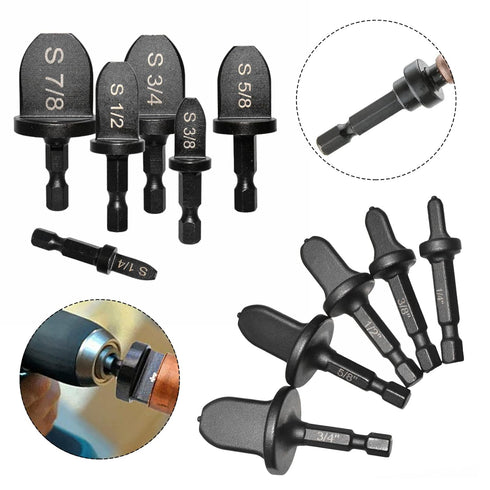 Copper Swaging Tool HVAC Drill, 11 Pcs Manual Pipe Expander Tool with 1/4'' 3/8'' 1/2'' 5/8'' 3/4'' 7/8'' Bits