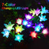 4 Pack 7 KOOPER Outdoor Solar Lights, Solar Garden Light with Bigger Lily Flowers, Waterproof Color Changing Solar