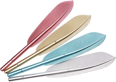 PENTA ANGEL Feather Pens 4Pcs Creative Rollerball Pens with Artificial Wing Feather Ballpoint Gel Ink Gift Set
