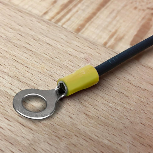 ANGSTROM 1/4" Insulated Bolt Ring Terminals, Electrical Crimp Connectors, 100pcs (12-10ga Yellow)