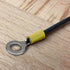ANGSTROM 1/4" Insulated Bolt Ring Terminals, Electrical Crimp Connectors, 100pcs (12-10ga Yellow)
