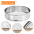 PATIKIL 35 Mesh Lab Sieve, 8" Diameter Test Sieve with 304 Stainless Steel Wire Cloth for Laboratory Use