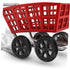 2pcs Shopping Cart Replacement Wheels Collapsible Utility Trolley for Folding Carts