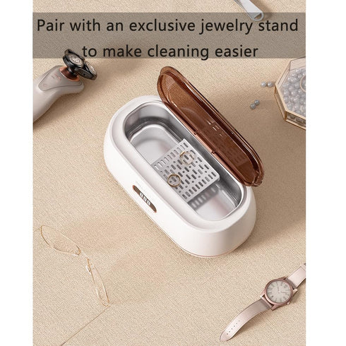 48KHz 304 14oz Ultrasonic Jewelry Cleaner, Jewelry Ultrasonic Cleaner Machine for All Jewelry, Glasses, Rings