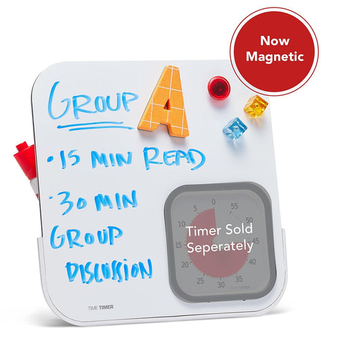 TIME TIMER Dry Erase Board Accessory, Small Desktop Magnetic Whiteboard for Time Timer MOD Visual Timer, To-Do Lists,