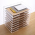 SANRUI Desk Organizer Tray, 2 Tier Acrylic Paper Organizer, Clear Letter Tray, Stackable Paper Sorter for Office Home