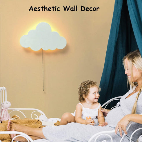 Azorteja Cloud-Night-Light for Bedroom, Kawaii Kids Cloud Lights Baby Nursery, Cute Floating Lamp Room Decor