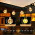 20FT 30 8 Metaku Solar String Lights for Outside, LED Crystal Globe String Lights, Solar Powered Outdoor Lights