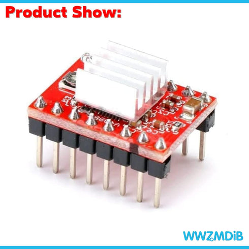 A4988 Stepper Motor Drive with Heat Sink: For Arduino, 3D Printer, CNC Machine, Robotics (3Pcs)