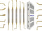Sinus Lift Kit (5 pcs) - Stainless Steel Cassette Gold Plated for Dental Implant Use by Wise Linkers