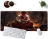 Large Mouse Pad, 31.5 x 11.8in Extended Gaming Mouse Pad with Stitched Edges, Anime Cool Warriors Pattern