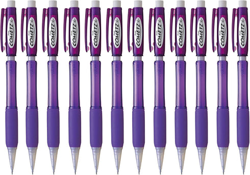 Pentel Cometz Automatic Pencil, 0.9mm, Violet Barrel, Box of 12