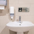 Employees Must Wash Hands Before Returning to Work Sign - Bathroom Sign with Adhesive Strips, 7"W x 3"H (Brushed