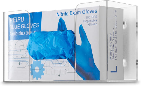 Stock Your Home Acrylic Single Gloves Dispenser, Wall Mount Glove Holder for Kitchen and Office