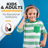 1 Pack 3.5mm Wired On-Ear Leather Headphones with Connector, Oval Metal Housing, Black