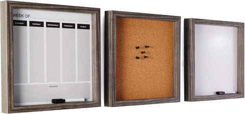 Mikasa Office Gray Frame Includes Calendar Cork and One White Board
