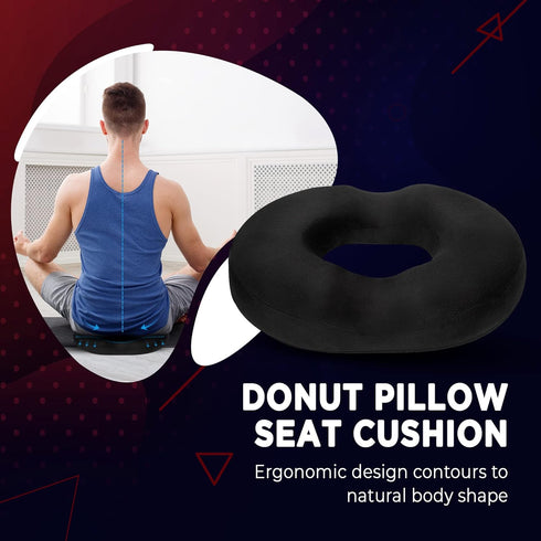 Lexia Tailbone Donut Pillow Seat Cushion Orthopedic Design| & Coccyx Memory Foam Pillow | Relieve Pain and Pressure