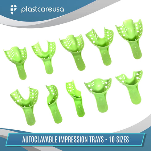 Autoclave Perforated Dental Impression Trays, Number 1 Large Upper, Bag of 12