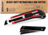 Berkling 18mm Retractable Utility Knife - 4x SK2H Snap Off Black Spare Blades (18mm 1 PACK)
