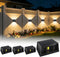 T-SUN 4 Pack Solar Powered Wall Lights Outdoor IP65 Waterproof Up and