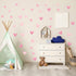 LXUEJIE 120 Pieces Heart Wall Decals, Pink Heart Shape Wall Stickers, PVC Removable Pink Walls Stickers for Girls