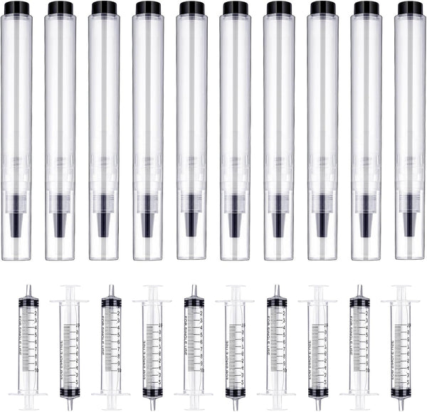 6ml Touch up Paint Pen Fillable Brush Pens for Wall Wood Repair, Clear Furniture Paint Kit (10)