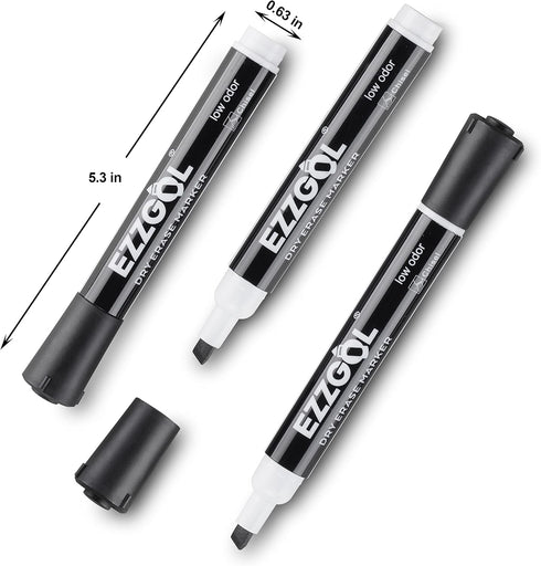 72 Pack Ezzgol Dry Erase Markers Bulk, Black Low Odor Whiteboard Markers