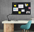 Large Cork Board Felt Board Tiles for Walls with 30 Push Pins, 11.8"x11.8" Pack of 6 Notice Boards