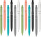 Retractable Black Ink Pens, Cute Gel Click Pens with No Smear & Bleed, Smooth Note Taking Journaling Pens (12 Count)