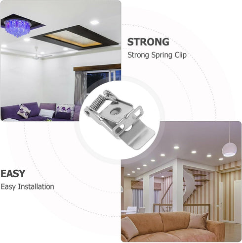 10PCS 2-Hole FAVOMOTO Downlight Panel Lamp Spring Clip, Light Emitting Diode Recessed Lighting Downlight Spring Clamps