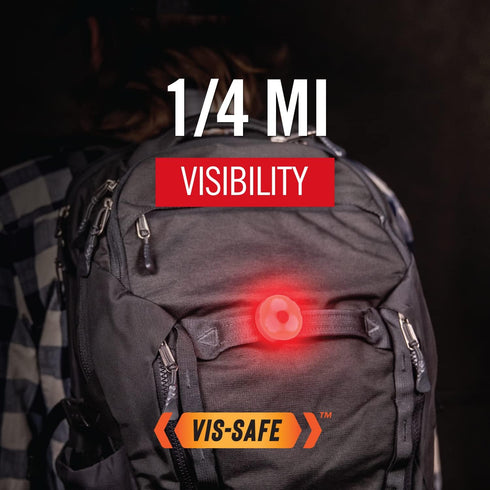 Coast SL1R USB Rechargeable Safety Clip Light, Multi-Mode Red Light, Adhesive Dual Mount for Running, Cycling, Job Site