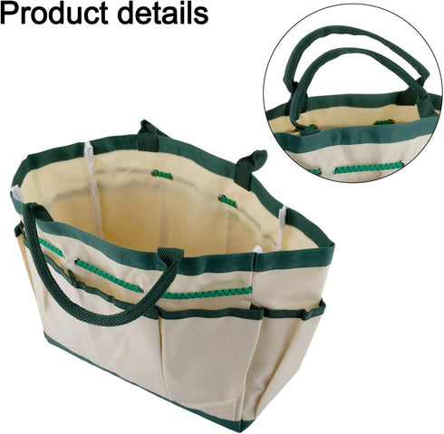 YobiLife Garden Tool Bag Garden Tote Bag Garden Kneeler Bench Hanging Storage Bag Large Capacity Oxford Cloth Storage