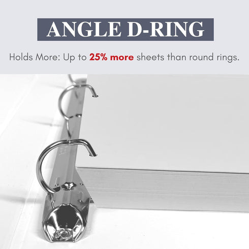 Office Werks Heavy Duty 4-Pack Legal Size View Binder - 14" x 8.5", White, 1.5 Inch D-Ring, Back Mount